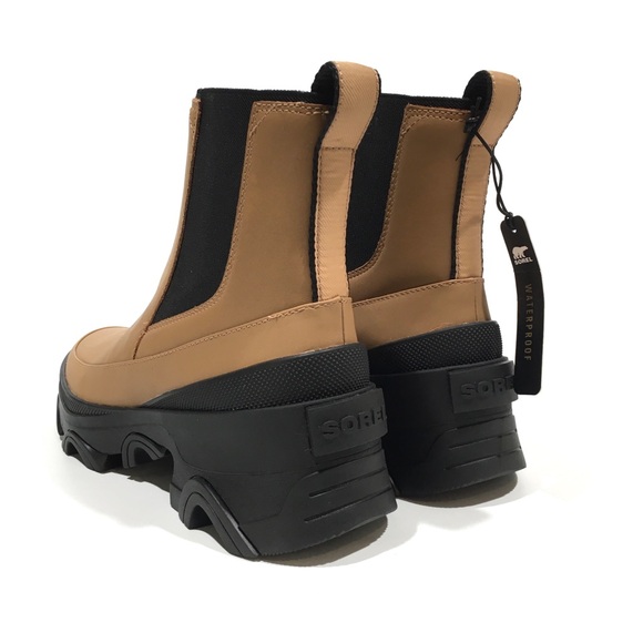 SOREL BREX CHELSEA WATERPROOF BOOTS - TAWNY LEATHER -WOMEN’S US 8 -NEW - Picture 4 of 7